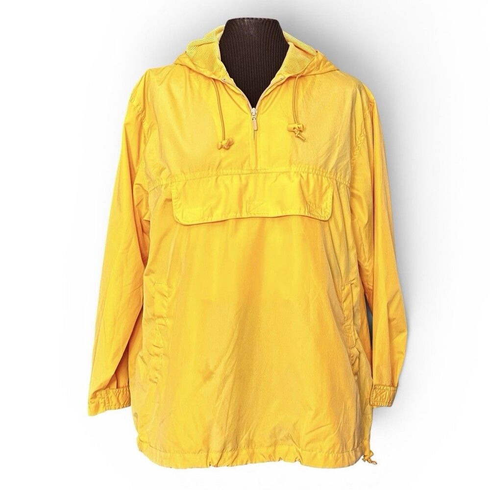 Energy Zone Packable Anorak Windbreaker Jacket Yellow Women’s Sz L NEW